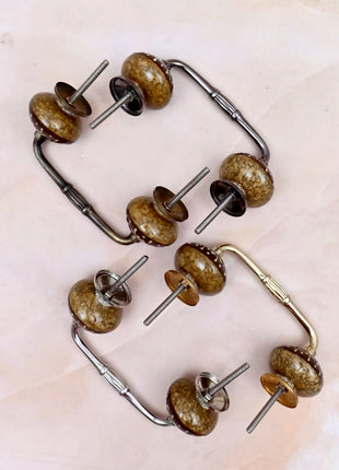 Brown Base Ceramic Knob Door Pull