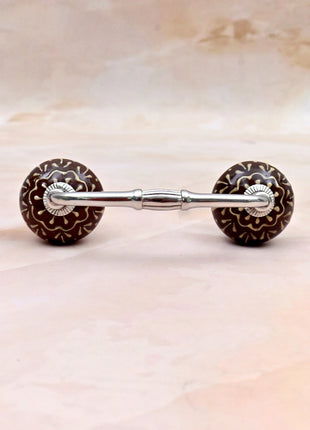 Brown Base Ceramic Knob Door Pull