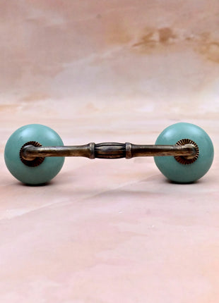 Teal Green Ceramic Knob Door Pull