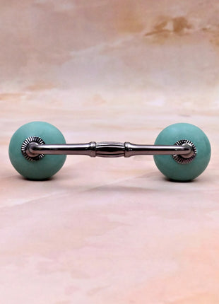 Teal Green Ceramic Knob Door Pull