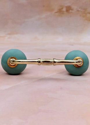 Teal Green Ceramic Knob Door Pull