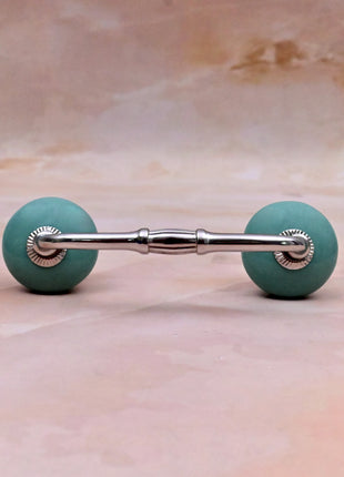 Teal Green Ceramic Knob Door Pull