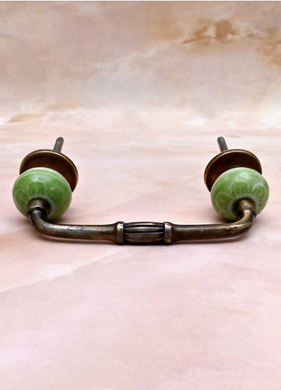 Green Ceramic Knob Door Pull