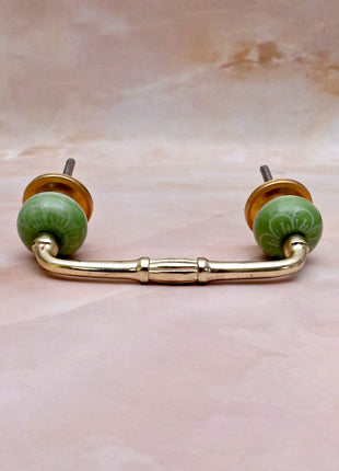 Green Ceramic Knob Door Pull