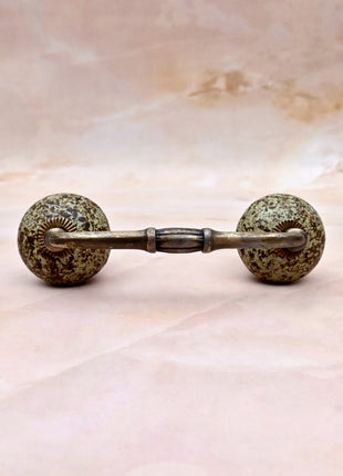 Earthy Speckled Texture Moss Green Ceramic Knob Door Pull