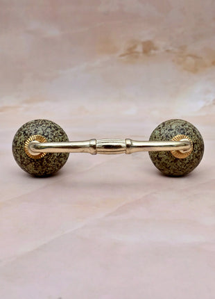 Earthy Speckled Texture Moss Green Ceramic Knob Door Pull