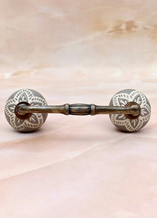 Gray Color Design Ceramic Knob Door Pull