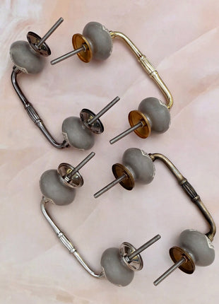 Gray Color Design Ceramic Knob Door Pull