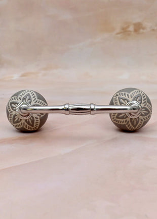 Gray Color Design Ceramic Knob Door Pull