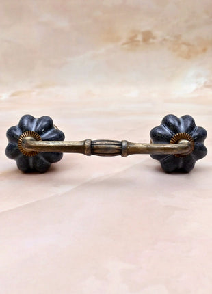 Rustic Grey Speckled Ceramic Knob Door Pull