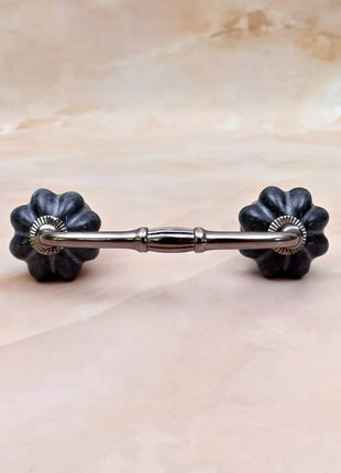 Rustic Grey Speckled Ceramic Knob Door Pull