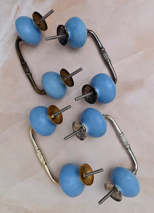 Turquoise Ceramic Knob Door Pull