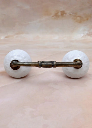 White Ceramic Knob Door Pull