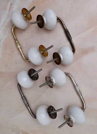 White Ceramic Knob Door Pull