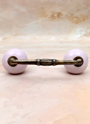 Solid Blush Pink Ceramic Knob Door Pull