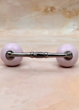 Solid Blush Pink Ceramic Knob Door Pull