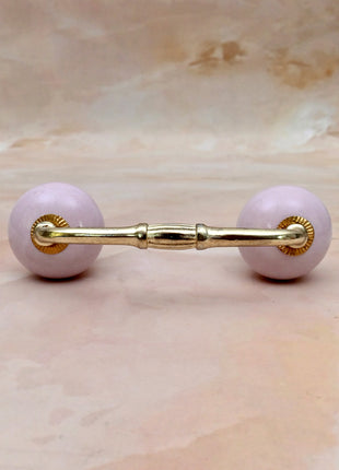 Solid Blush Pink Ceramic Knob Door Pull