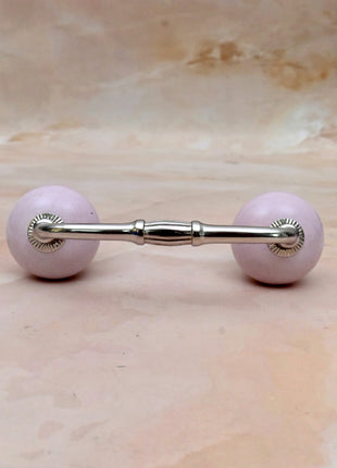 Solid Blush Pink Ceramic Knob Door Pull