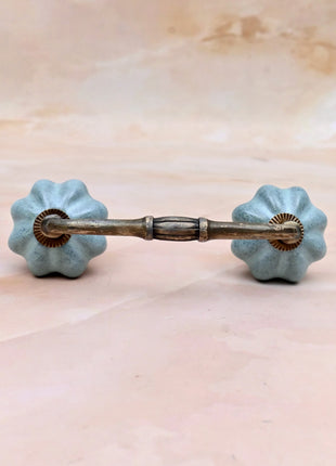 Speckled Sage Green Ceramic Knob Door Pull