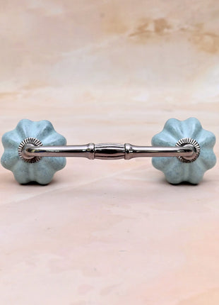 Speckled Sage Green Ceramic Knob Door Pull