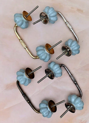 Speckled Sage Green Ceramic Knob Door Pull