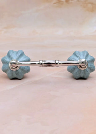 Speckled Sage Green Ceramic Knob Door Pull