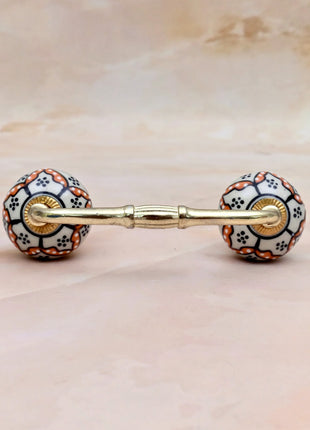 Black Hand-Painted Ceramic Knob Door Pull