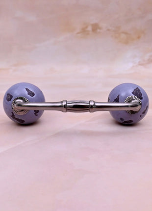 Mottled Lavender Purple Ceramic Knob Door Pull