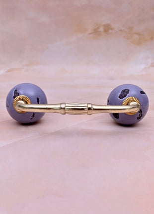Mottled Lavender Purple Ceramic Knob Door Pull