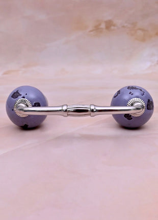 Mottled Lavender Purple Ceramic Knob Door Pull