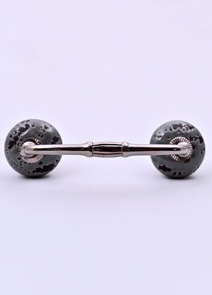 Grey Speckled Ceramic Knob Door Pull