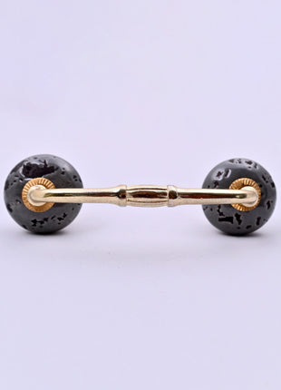 Grey Speckled Ceramic Knob Door Pull