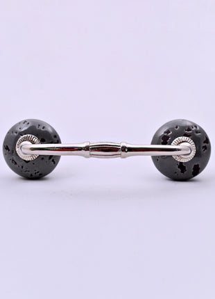 Grey Speckled Ceramic Knob Door Pull
