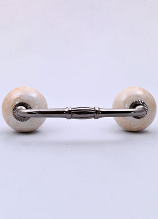 Speckled Off-White Ceramic Knob Door Pull