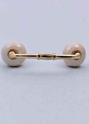 Speckled Off-White Ceramic Knob Door Pull