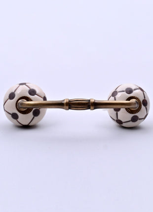 Geometric Polka Dot Line Ceramic Knob Door Pull
