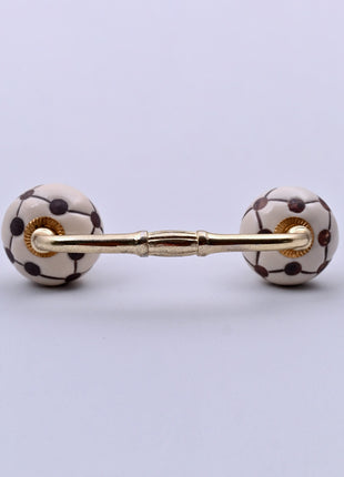 Geometric Polka Dot Line Ceramic Knob Door Pull
