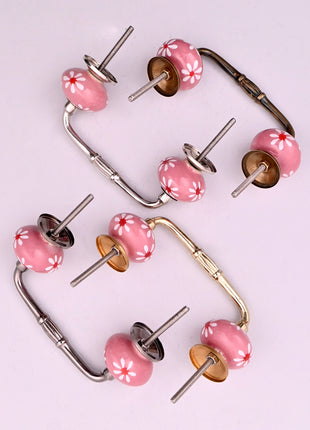 Dusty Pink Ceramic Knob Door Pull