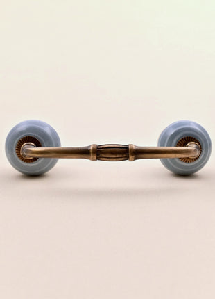 Grey Striped Ceramic Knob Door Pull