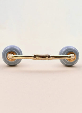Grey Striped Ceramic Knob Door Pull