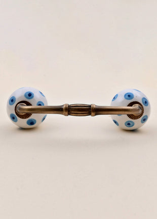 Turquoise & Blue Evil Eye Ceramic Knob Door Pull