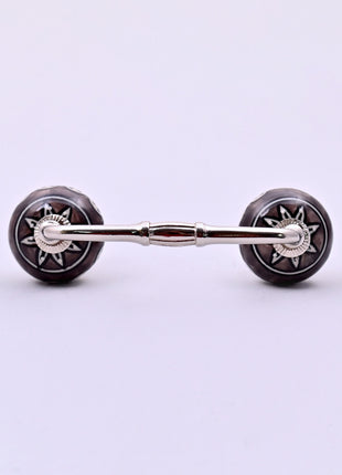 Charcoal Grey Ceramic Knob Door Pull