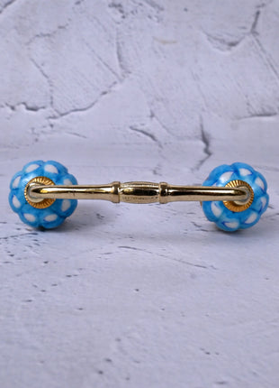 White and Turquoise design  Wardrobe Cabinet Pull