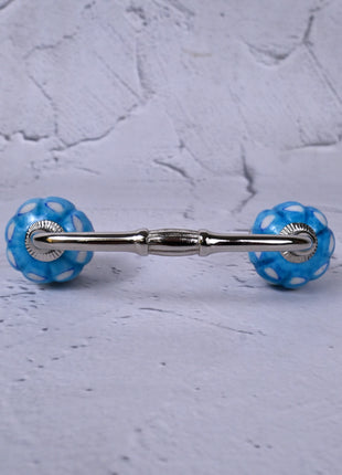 White and Turquoise design  Wardrobe Cabinet Pull