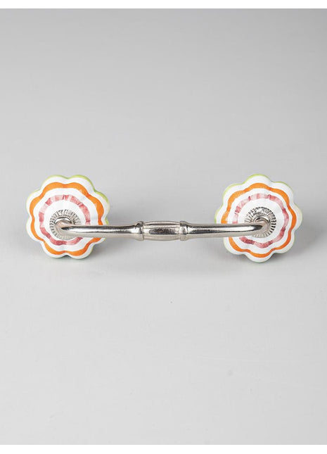 Multicolor Spiral Stripes Flower Shaped Pull