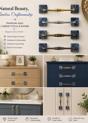Agate Natural Gemstone Cabinet Furniture Pull