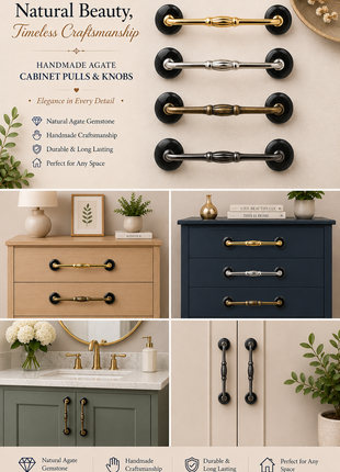 Agate Natural Gemstone Cabinet Furniture Pull