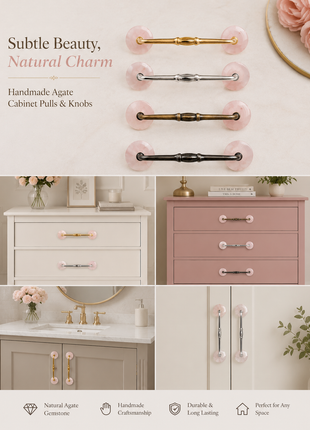 Agate Natural Gemstone Cabinet Furniture Pull