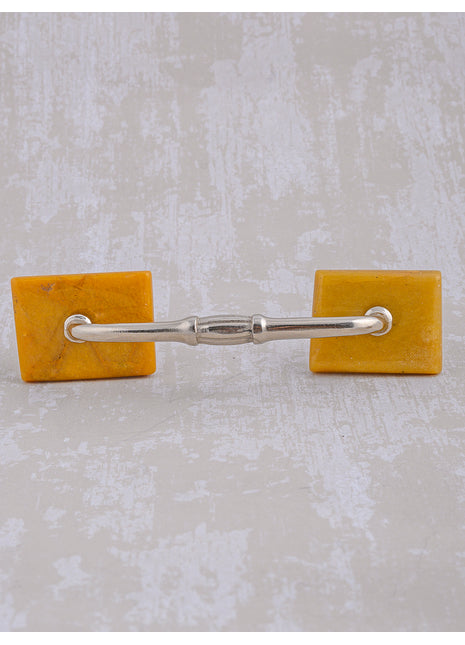 Agate Natural Gemstone Cabinet Furniture Pull - Bronze