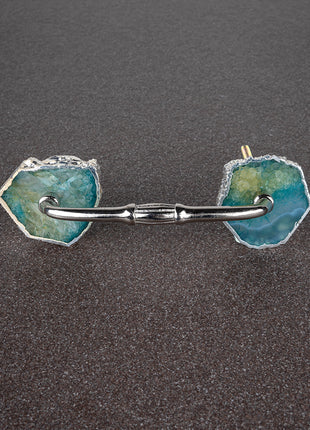 Assorted Shape Sea Green Agate Stone Cabinet Drawer Dresser Pull